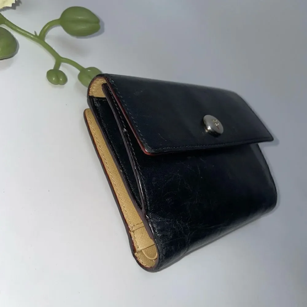 Vintage Kate Spade Leather Compact Wallet Black